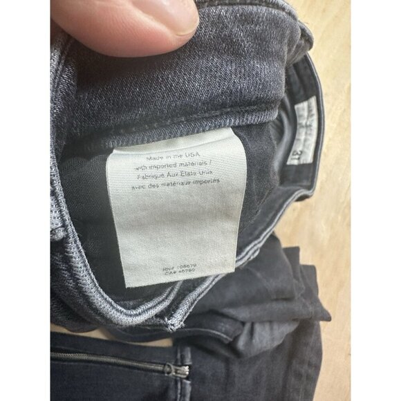 Rag & Bone Cate Mid Rise Ankle Skinny Faded Black Zip Calf Sz 31 - Picture 5 of 8